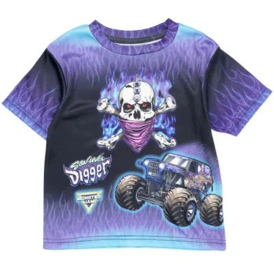 Monster Jam Babies'  Athletic Jersey Graphic T-shirt In Purple
