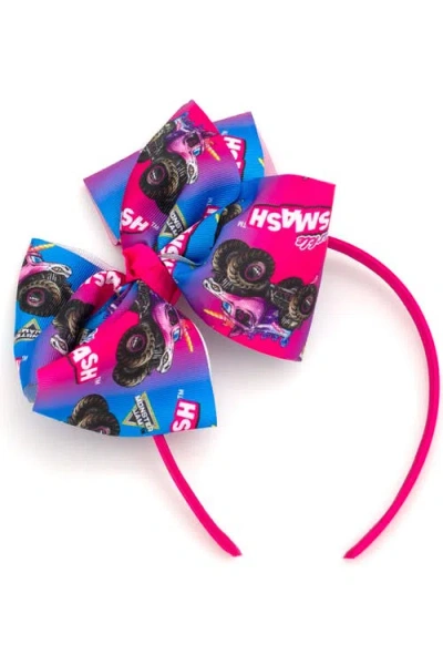 Monster Jam Kids'  Bow Headband In Pink