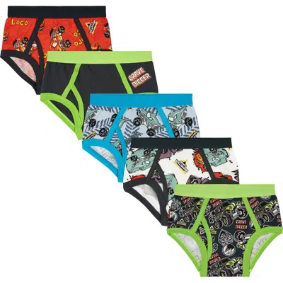 Monster Jam Kids'  Boys' 5-pack Cotton Briefs In Multi