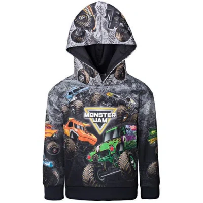 Monster Jam Kids'  Long Sleeve Hooded Sweatshirt In Multi
