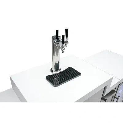 Mont Alpi 120"w X 98"d Deluxe L-shaped Stainless Steel Outdoor Kitchen Island + Fridge Faucet & Sink Combo + K