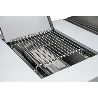 Mont Alpi 6-burner 115000 Btu 90 Degree Corner Black Stainless Steel Outdoor Island Barbecue Grill