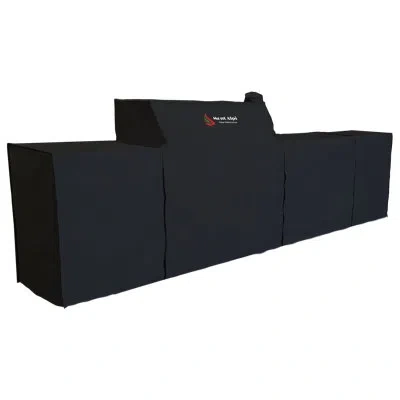 Mont Alpi 805 Covmai805-bev Heavy Duty Water Resistant Weather Cover In Black For 6 Burner 132" Mai805-bev Mai