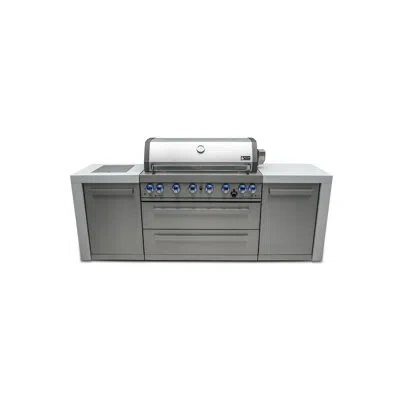 Mont Alpi 805 Mai805-d 6-burner 115000 Btu Stainless Steel Outdoor Kitchen Island Bbq Gas Grill + 2 Infrared S