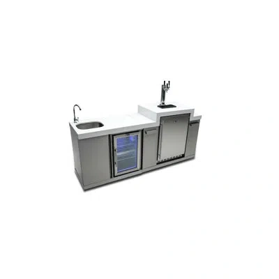 Mont Alpi Bar Series Ma-bevkeg Stainless Steel Outdoor Rated 3 Beer Tap Kegerator Keg Center Dispenser + Bever