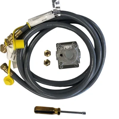 Mont Alpi Liquid Propane To Natural Gas Grill Conversion Kit (mangk) With Regulator And 10 Foot Hose For All O In Stainless Steel