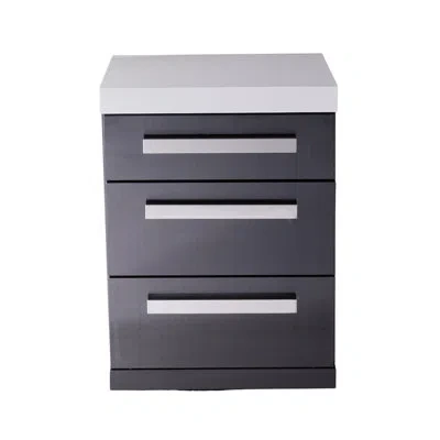 Mont Alpi Ma-dr-bss Extra Storage Soft-closing 3-drawer Slides Black Stainless Steel Right Cabinet Module For 