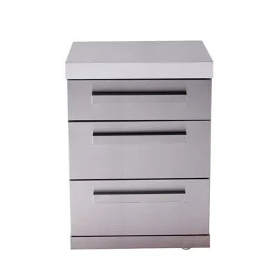Mont Alpi Ma-dr-ss Extra Storage Soft-closing 3-drawer Slides Stainless Steel Right Cabinet Module For Deluxe 