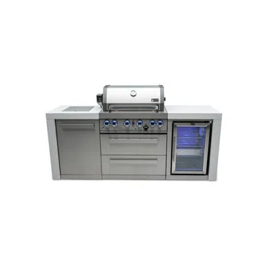 Mont Alpi Mai400-dfc 32-inch 4-burner 78000 Btu Deluxe Stainless Steel Gas Outdoor Kitchen Bar Barbecue Island