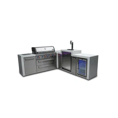 Mont Alpi Mai805-d90kegfc 44-inch 6-burner 115000 Btu 90 Degree Corner Deluxe Stainless Steel Gas Outdoor Kitc