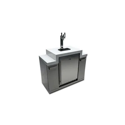 Mont Alpi Ma-keg Stainless Steel Outdoor Rated 3 Beer Tap Kegerator Keg Center Refrigerator Module With Digita In Stainless Steel;white