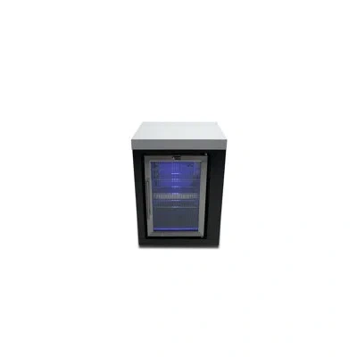 Mont Alpi Masfm-bss 2.7 Cubic Ft. Black Stainless Steel Outdoor Rated Wine Cooler Lockable Compact Refrigerato In Stainless Steel;black