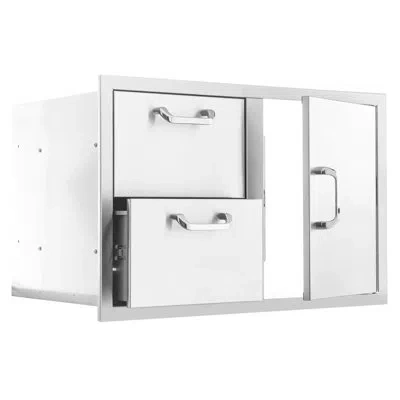 Mont Alpi Signature 260 Series 30"w X 23"h Commercial Grade 304 Stainless Steel Outdoor Kitchen Island Bbq Gri