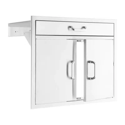 Mont Alpi Signature 260 Series 30"w X 23"h Commercial Grade 304 Stainless Steel Outdoor Kitchen Island Bbq Gri