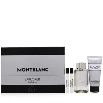 Mont Blanc Explorer Platinum 4-piece Gift Set For Men (mini) In Default