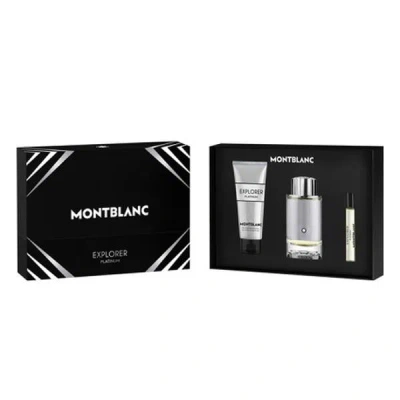 Mont Blanc Explorer Platinum Gift Set For Men In Transparent