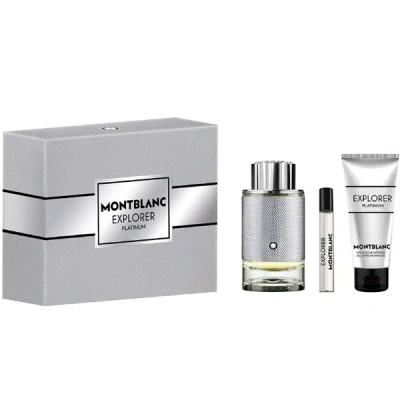 Mont Blanc Explorer Platinum Gift Set For Men In Transparent