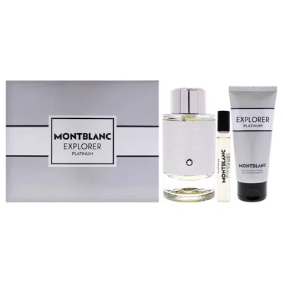 Mont Blanc Explorer Platinum Gift Set For Men In Gray