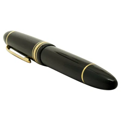 Pre-owned Mont Blanc Meisterstruck Gold-coated Classique Black Fountain Pen