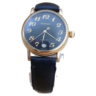 Pre-owned Mont Blanc Montblanc Meisterstuck 7004 Black Dial Automatic Mens Watch