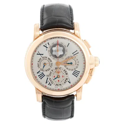 Pre-owned Mont Blanc Montblanc Star Chronograph Gmt 1906 Rose Gold Perpetual Limited Edition In Red