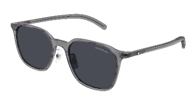 Mont Blanc Montblanc Unisex 55 Mm Grey Sunglasses In Gray