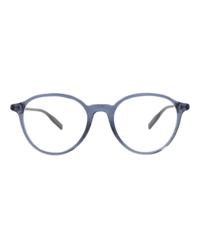 Mont Blanc Round-frame Recycled Acetate Optical Frames In Gray