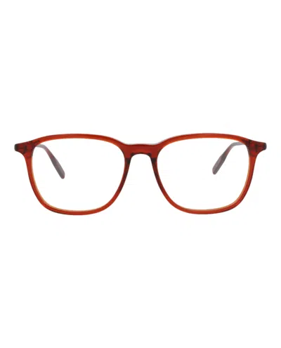 Mont Blanc Square-frame Acetate Optical Frames In Red