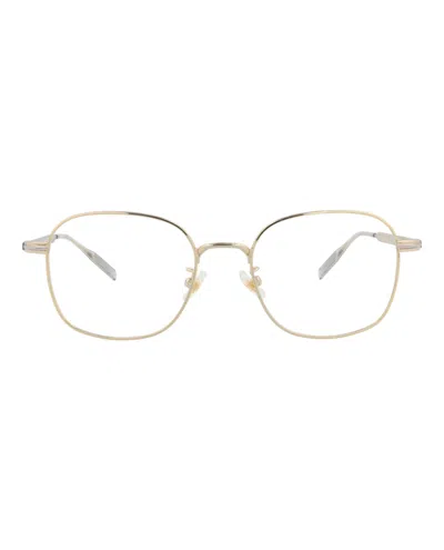 Mont Blanc Square-frame Metal Optical Frames In Gold