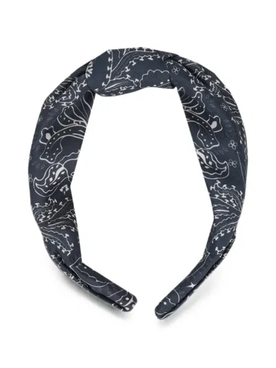 Mont Kiji Paisley-print Knotted Headband In Orange