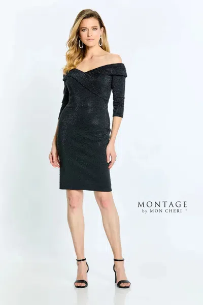 Montage 221970s Short Fit Cocktail Dress In Black
