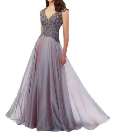 Montage By Mon Cheri Cameron Blake Two-tone Dress In Blue Haze