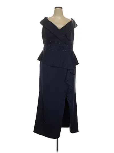 Pre-owned Montage By Mon Cheri Cocktail Dress In Blue