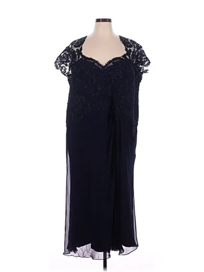 Pre-owned Montage By Mon Cheri Cocktail Dress In Blue