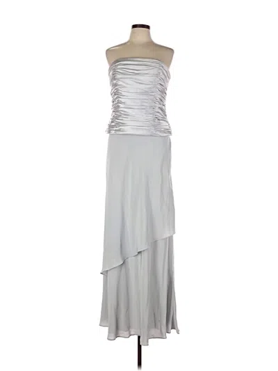 Pre-owned Montage By Mon Cheri Cocktail Dress In Gray