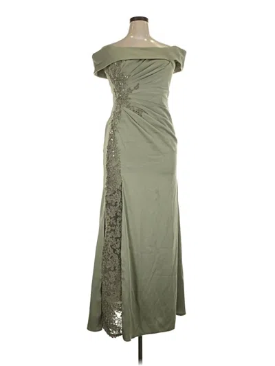 Pre-owned Montage By Mon Cheri Cocktail Dress In Green