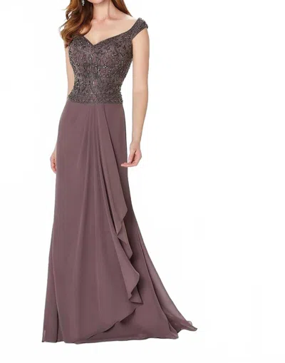 Montage By Mon Cheri In Stock Dress In Mocha In Brown