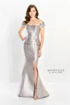 Montage M2205 Mermaid Gown Long Evening Formal Dress In Brown