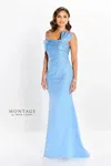 Montage M2214 Long Evening Formal Dress In Blue