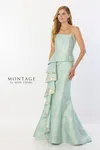 Montage M2226 Long Peplum Formal Mermaid Evening Dress