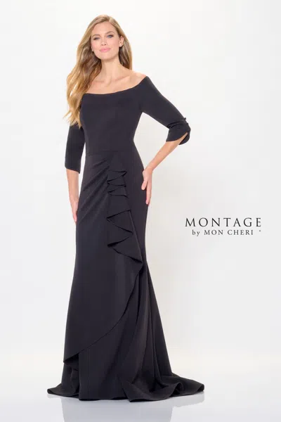 Montage M916 Long Mermaid Formal Evening Dress In Black