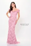 Montage M917 Long Formal Mermaid Evening Dress In Pink