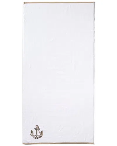 Montague & Capulet Anchor Beach Towel In White