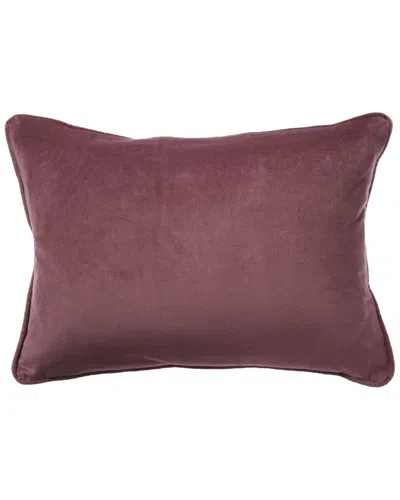 Montague & Capulet Cotton Velvet Lumbar Pillow In Brown