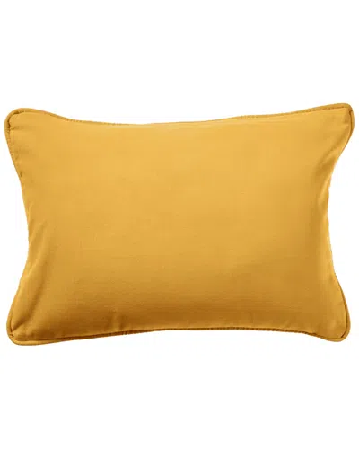 Montague & Capulet Cotton Velvet Lumbar Pillow In Yellow