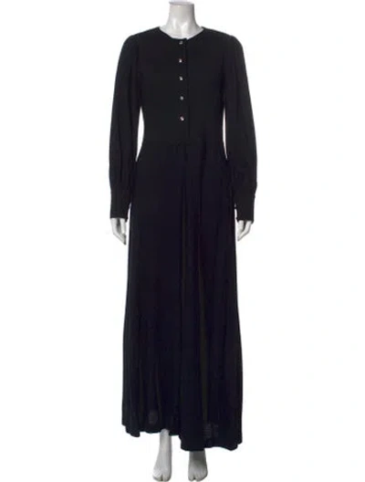 Pre-owned Montaldo's Wool Crew Neck Jumpsuit In Black