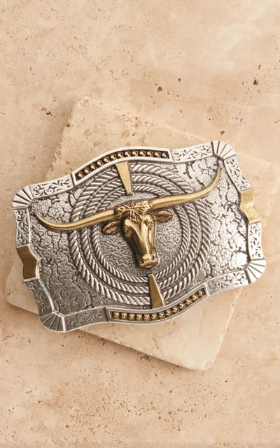 Montana Attitude By  Silversmiths Ropin' Ready Longhorn Belt Buckle