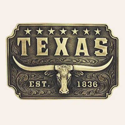 Montana Silversmith Attitude Classic Texas Longhorn Belt Buckle In Brown