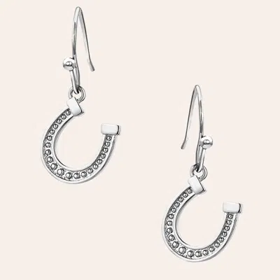 Montana Silversmith Silver Delicate Horseshoe Earrings In Metallic