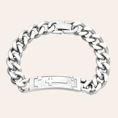 Montana Silversmith Silver Devoted Faith Cross Chunky Link Chain Bracelet